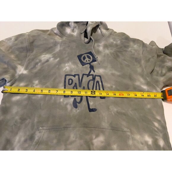 RVCA Hoodie Tie Dye Unisex Size L Pullover Peace Graphic Streetwear Skater Surfe - Picture 4 of 9